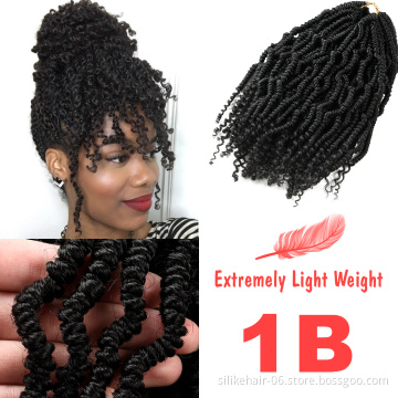 12/18inch 24strands/pack Spring  Crochet Water Wave Hair Extensions Synthetic Braiding Hair Passion Twist Crochet Braids Hair